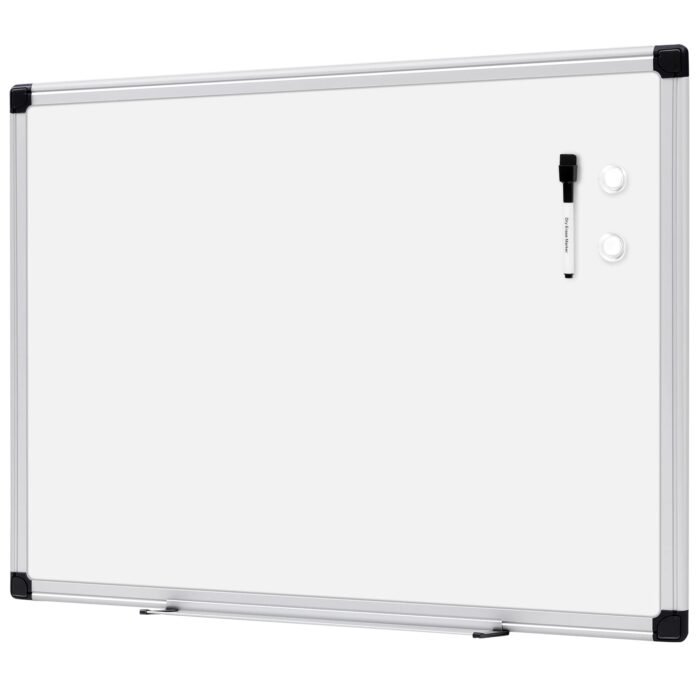 Amazon Basics Magnetic Dry Erase Whiteboard, 24 x 18-Inch, Aluminium Frame, Silver/White