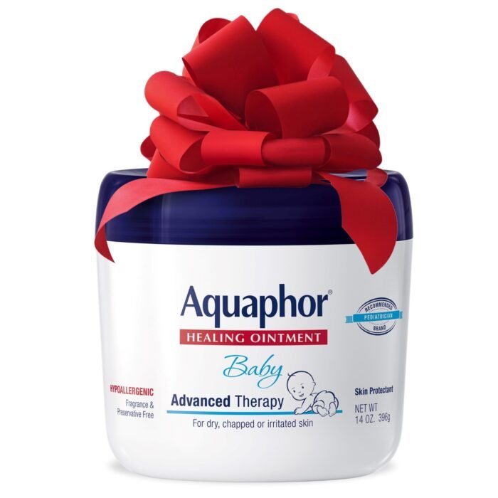 Aquaphor Baby Healing Ointment Advanced Therapy Skin Protectant for Chapped or Dry Skin, Drool Rash and Diaper Rash Ointment, 14 Oz Jar