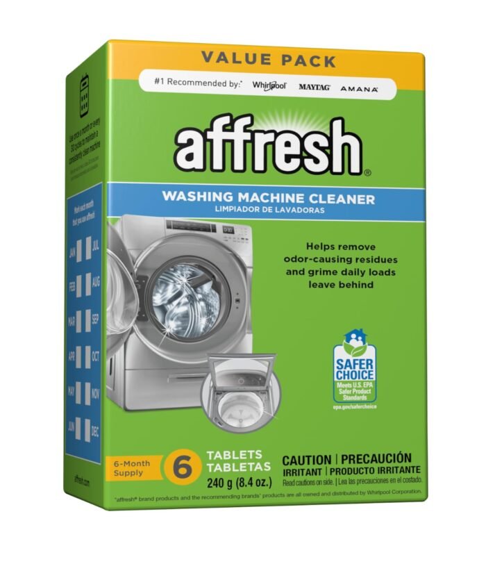 Affresh Washing Machine Cleaner, Cleans Front Load and Top Load Washers, Including HE, 6 Tablets