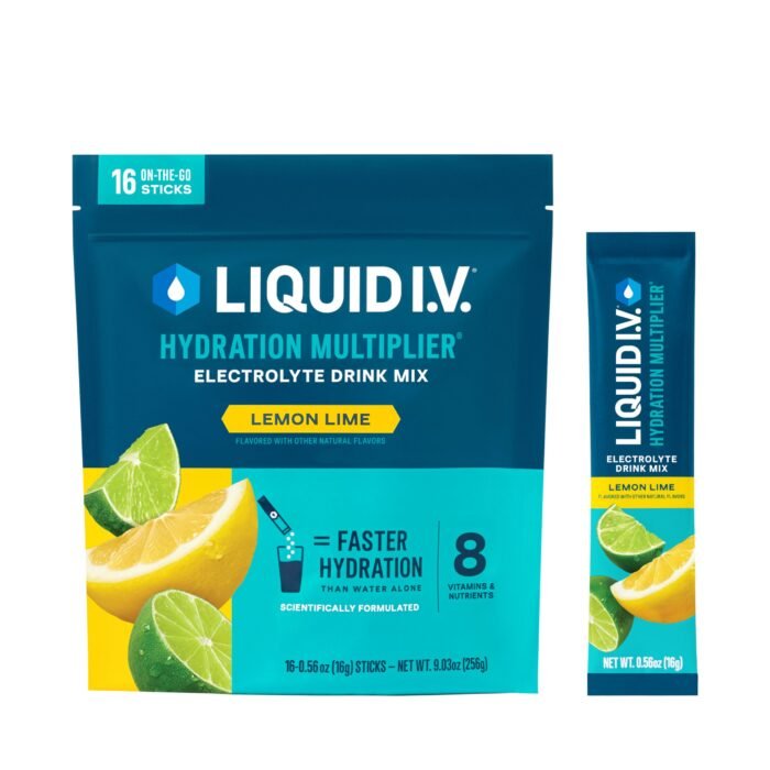 Liquid I.V.? Hydration Multiplier - Lemon Lime | Electrolyte Powder Drink Mix | 1 Pack (16 Servings)