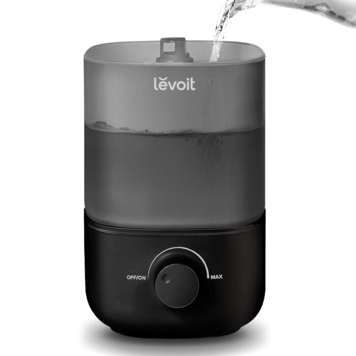 LEVOIT Classic 160 Top-Fill Ultrasonic Cool Mist Humidifier, Super Easy to Fill and Clean, Quiet Operation for Bedroom Home Baby & Plants, Auto Shut-off for Safety, 360? Rotating Nozzle, 2.5L, Black